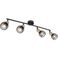 Net Lighting Fiastra Bar Pendant Ceiling Light Matt Black 4x E14