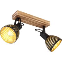 Lenna Twin Ceiling Spotlight Dark Brown 2x E27