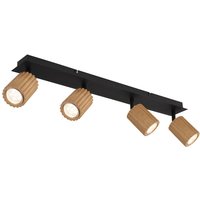 Wenzel Ceiling Spotlight Bar Matt Black 4x GU10