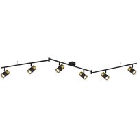 Brisbon Ceiling Spotlight Bar Matt Black 6x GU10