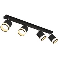 Lucero Ceiling Spotlight Bar Matt Black 4x GX53 3000K