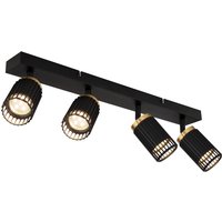 Korben Ceiling Spotlight Bar Matt Black 4x GU10