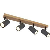 Robby Ceiling Spotlight Bar Wood Look 4x GU10