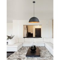 Lenn Dome Pendant Ceiling Light Black 1x E27