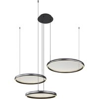 Briggs Pendant Ceiling Light Matt Black 3x LED Dimmable 2700-6000K Remote Control