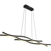 Geronimo Pendant Ceiling Light Matt Black 3x LED 3000K