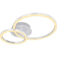 Reggy Integrated LED Semi Flush Ceiling Light Aluminium Brushed 2x LED 3000K