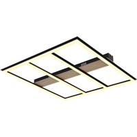 Froomy 60cm Integrated LED Semi Flush Ceiling Light Matt Black LED 3000K