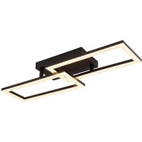 Sapena 62x20cm Integrated LED Semi Flush Ceiling Light Matt Black 2x LED 3000K