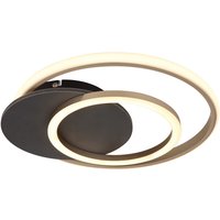 Julio Integrated LED Semi Flush Ceiling Light Grey Matt 3x LED 3000K
