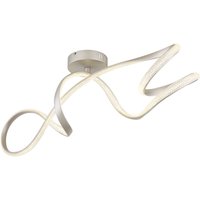 Swirl Integrated LED Semi Flush Ceiling Light Nickel Matt LED 4000K