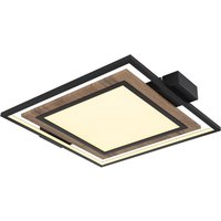 Gabaldo Integrated LED Semi Flush Ceiling Light Matt Black LED 3000K