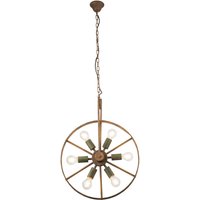 Tonu Spherical Pendant Ceiling Light Green 6x E27
