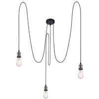 Oliver Cluster Pendant Ceiling Light Black 3x E27