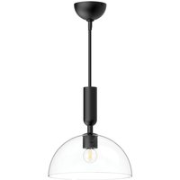 Alora Mood Jude Dome Pendant Ceiling Light Contemporary Matt Black 1x E27