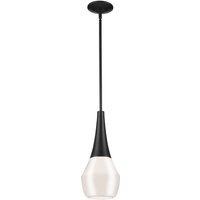 Kichler Deela Slim Pendant Ceiling Light Contemporary Black 1x E27