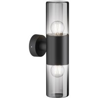 Amas Outdoor Up Down Wall Lamp Graphite IP54 2xE27