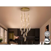 Velas Cluster Pendant Ceiling 9 Light Gold LED 3000K Dimmable