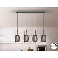 Micrón Bar Pendant Ceiling 4 Light Gold, Black LED 3000K