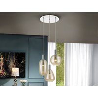 Nara Cluster Pendant Ceiling 3 Light Chrome LED 3000K