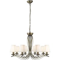 Andretti 8 Light Multi Arm Chandelier Antique Brass Finish, E14