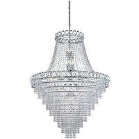 Louis Philipe 28 Light Chandelier Chrome Finish, E14