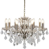 Paris 8 Light Chandelier Antique Brass Finish, E14