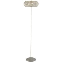 Marilyn 3 Light Chrome Floor Lamp with Crystal Glass, Crystal Sand Diffuser