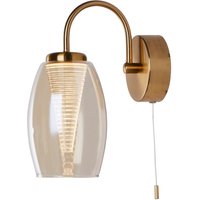 Cyclone Wall Light Bronze, Champagne Glass