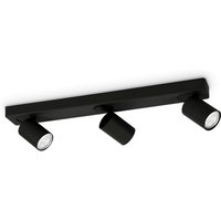 Rudy Indoor 3 Lights Ceiling Spotlight Lamp Black, GU10