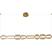 Eluna Bar Pendant Ceiling Light Gold Matt-Champagne Glass LED 3000K