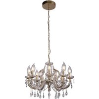 Utah Outdoor 8 Light Chandelier Gold & Crystal