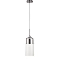 Mia Tube Ceiling Pendant 1 Light E27 Polished Chrome, Clear Glass