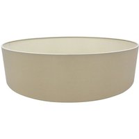 Serena Round Cylinder, 600 x 150mm Dual Faux Silk Fabric Shade, Nude Beige, Moonlight