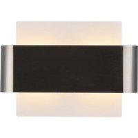 Damo Flush Wall Light, 2 Light G9, White Base with Satin Nickel Centre Band