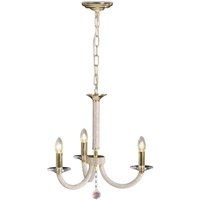 Elena Ceiling Pendant Chandelier 3 Light Gold, Crystal