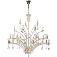 Orlando Ceiling Pendant Chandelier 21 Light French Gold, Crystal (Item Requires Assembly)