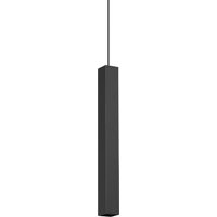 Look Square Slim Pendant Ceiling Light Black 1x GU10