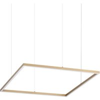 Oracle Slim Square 70cm Non Dim 3000K Round Integrated LED Pendant Ceiling Light Brass 4350lm