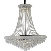 Alexandra Ceiling Pendant Chandelier 20 Light Polished Chrome, Crystal