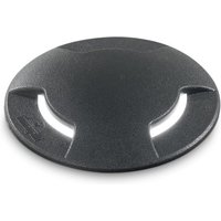Way 12cm Round 3 Direction Outdoor Recessed Ground Light Black 1x GX53 IP67
