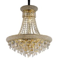 Alexandra Ceiling Pendant Chandelier 9 Light French Gold, Crystal