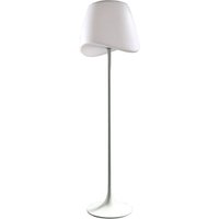 Cool Floor Lamp 2 Light E27 Foot Switch Indoor, Matt White, Opal White