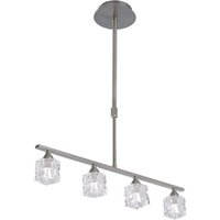 Ice Ceiling Pendant 4 Light G9 ECO Bar, Satin Nickel