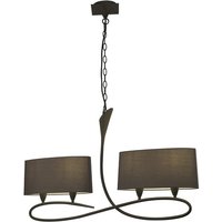 Lua Ceiling Pendant 2 Arm 4 Light E27, Ash Grey with Ash Grey Shades