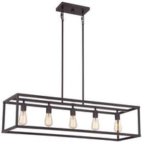 New Harbor 5 Light Pendant Bar Island Chandelier Light Western Bronze, E27