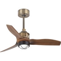 Just Fan 81cm Old Gold, Wood Ceiling Fan 81cm, 3000K Light