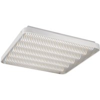Fusion Flush Ceiling Light 58cm Square 50W LED 3000K + 6000K, 3120lm, Aluminium, Acrylic