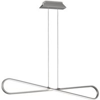Bucle Ceiling Pendant 42W LED 3000K, 3650lm, Polshied Chrome, White, White Acrylic