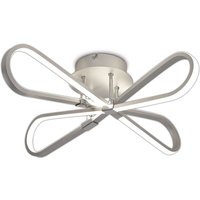 Bucle Flush Ceiling Light 40W LED 3000K, 3500lm, Polished Chrome, Frosted Acrylic